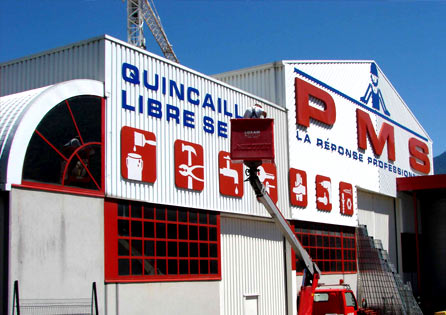 Enseigne publicitaire Quincaillerie PMS