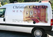 Flocage vehicule publicitaire Menuiserie Christian Cateau